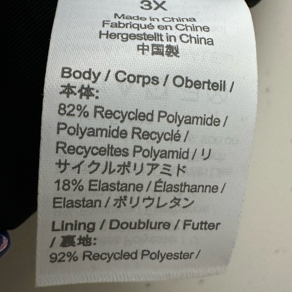 J.Crew Plunge Bikini Top Painted Block Print Plus Size 3X Blue and Navy Floral - Picture 5 of 9